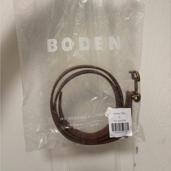 NWT BODEN Iris Skinny Snaffle Trim Belt in Tan - Picture 4 of 7